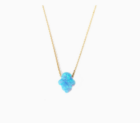 Opal Stone Hamsa Necklace